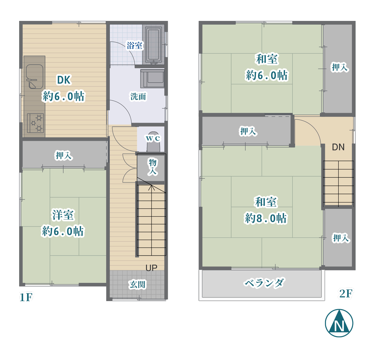 桜井市大字谷：間取図