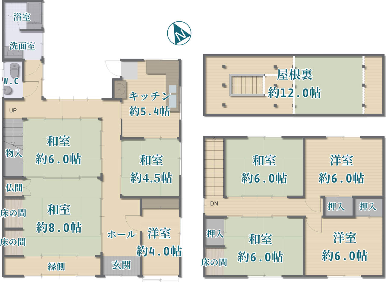 宇陀市大宇陀藤井：間取図