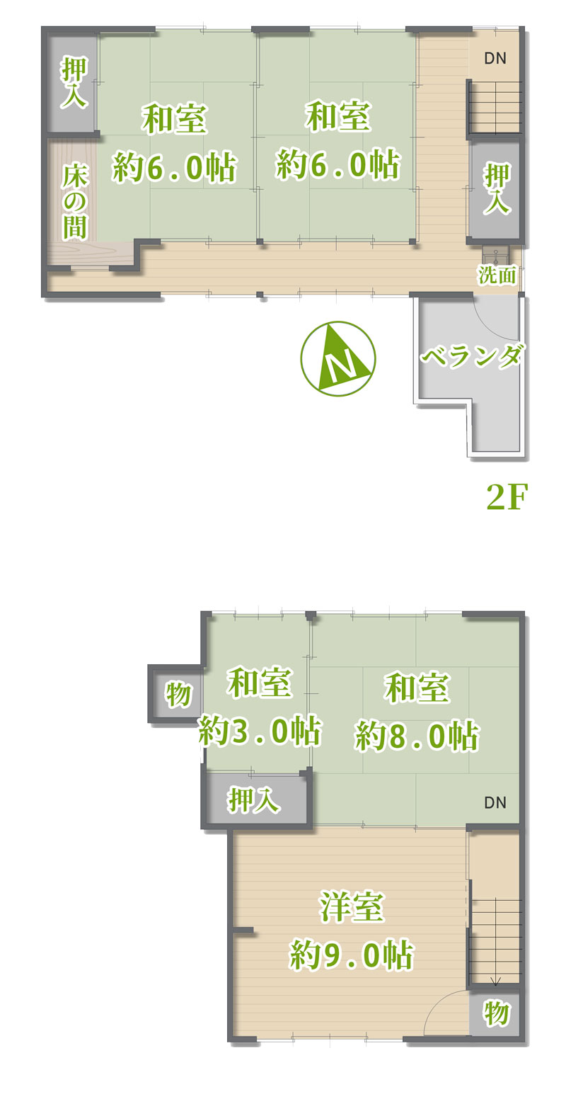 奈良県宇陀市大宇陀中新：間取り図