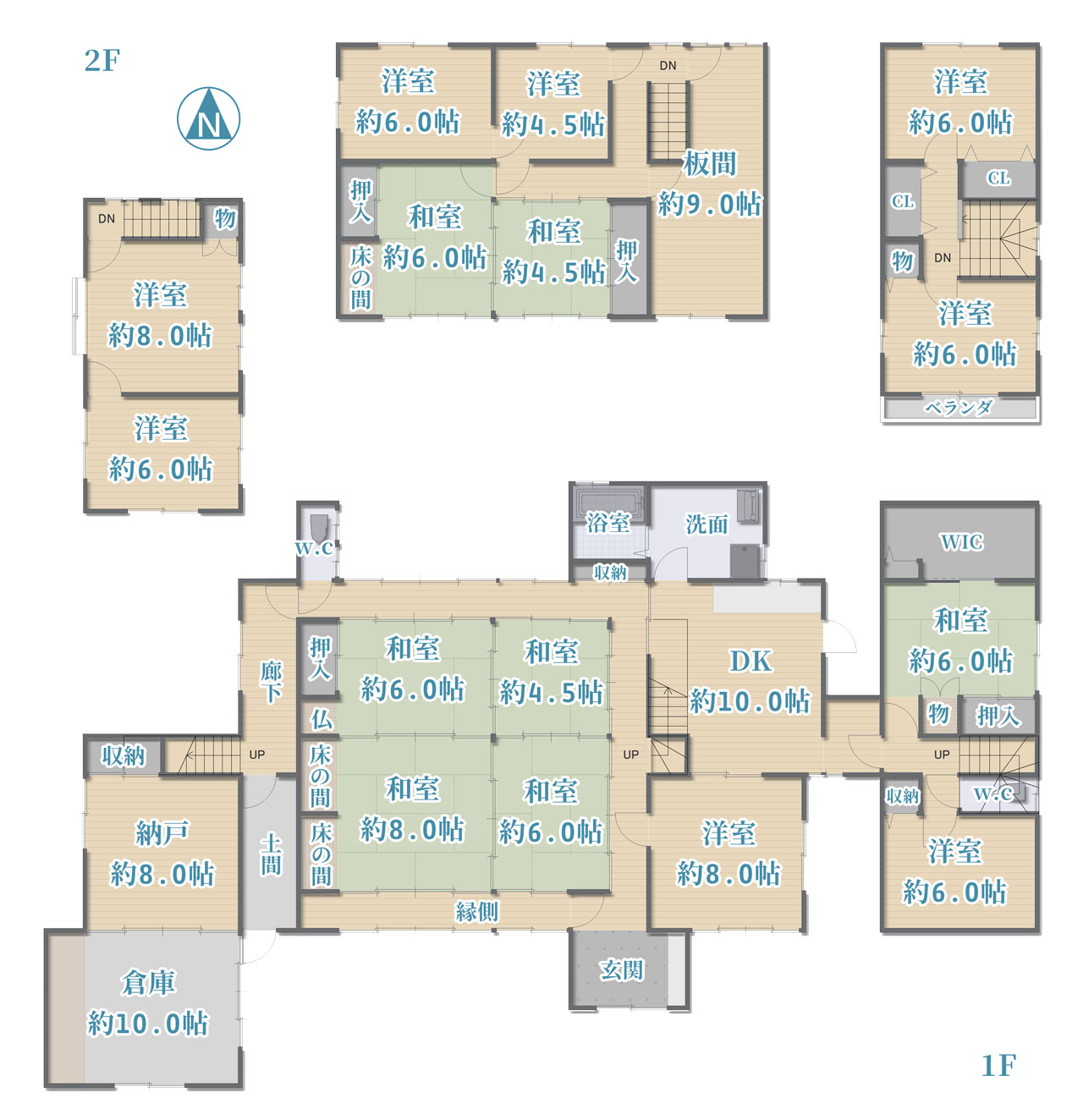 奈良県宇陀市榛原山辺三：間取り図全体