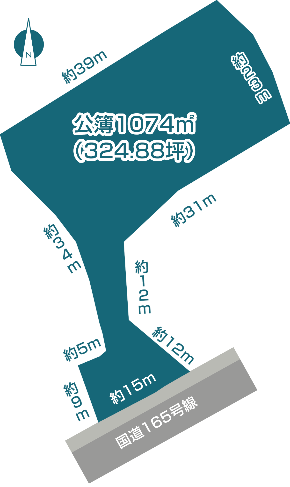 宇陀市榛原大字長峰：区画図